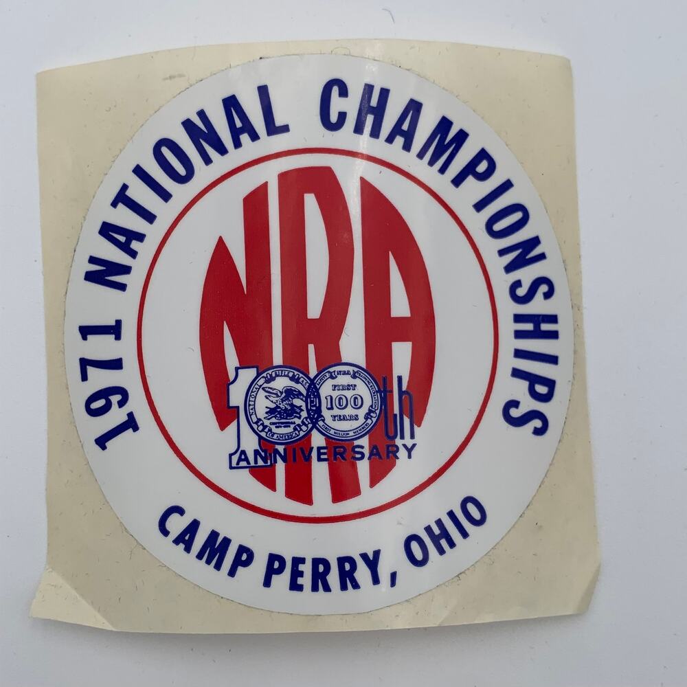 1971 National Championships Camp Perry, Ohio Sticker Vintage